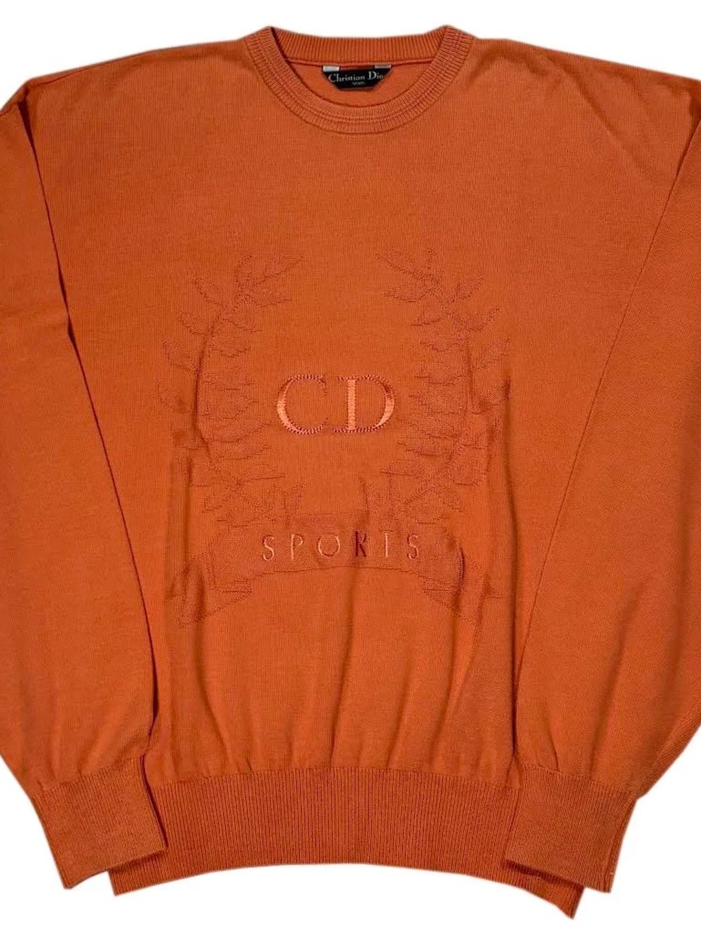 Vintage Christian Dior CD Sports Orange Sweater (Size L)